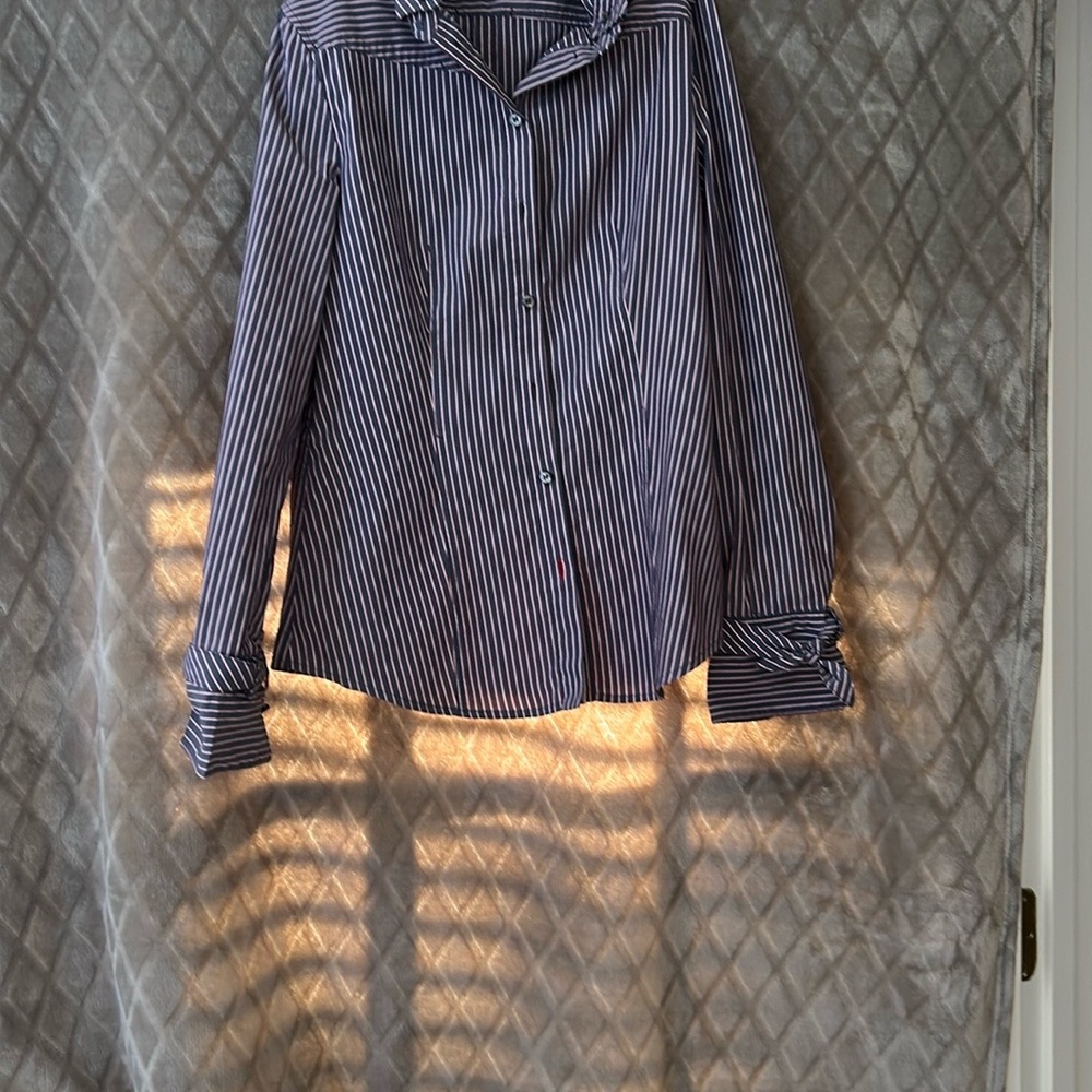 Marc Cain Navy light purple Striped Shirt
